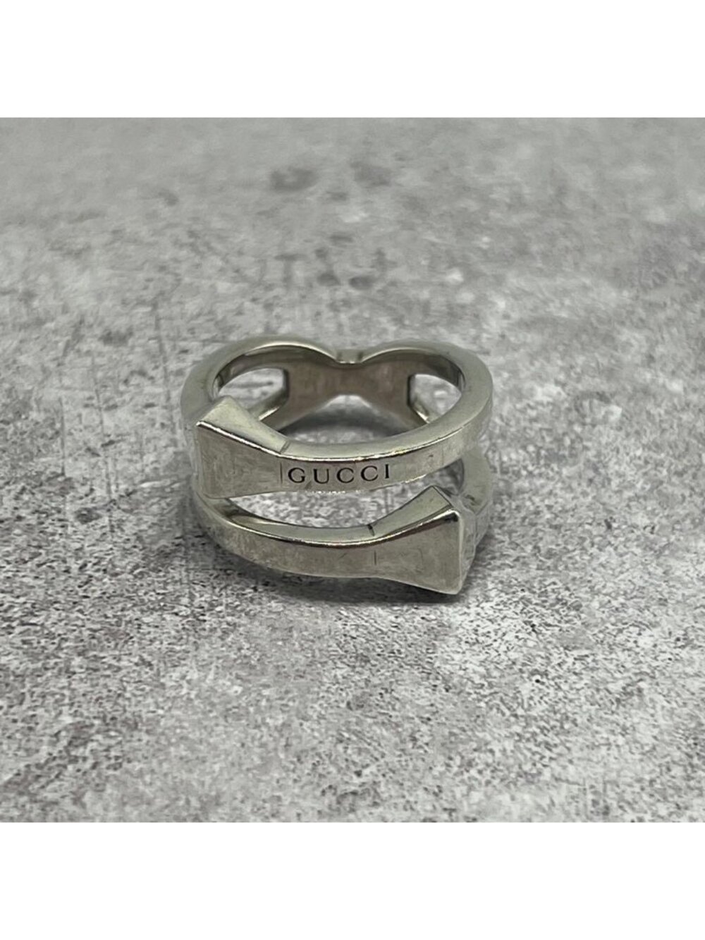 Gucci Ring Silver Nail